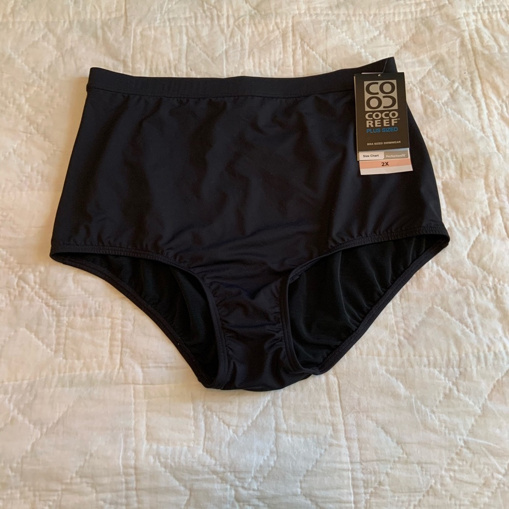 Coco Reef plus size swim briefs size 2X black